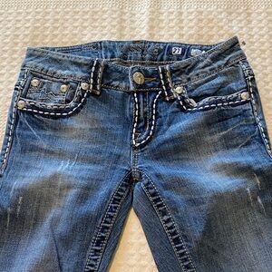 Miss Me Women's Distressed Blue Skinny Jeans 27x27